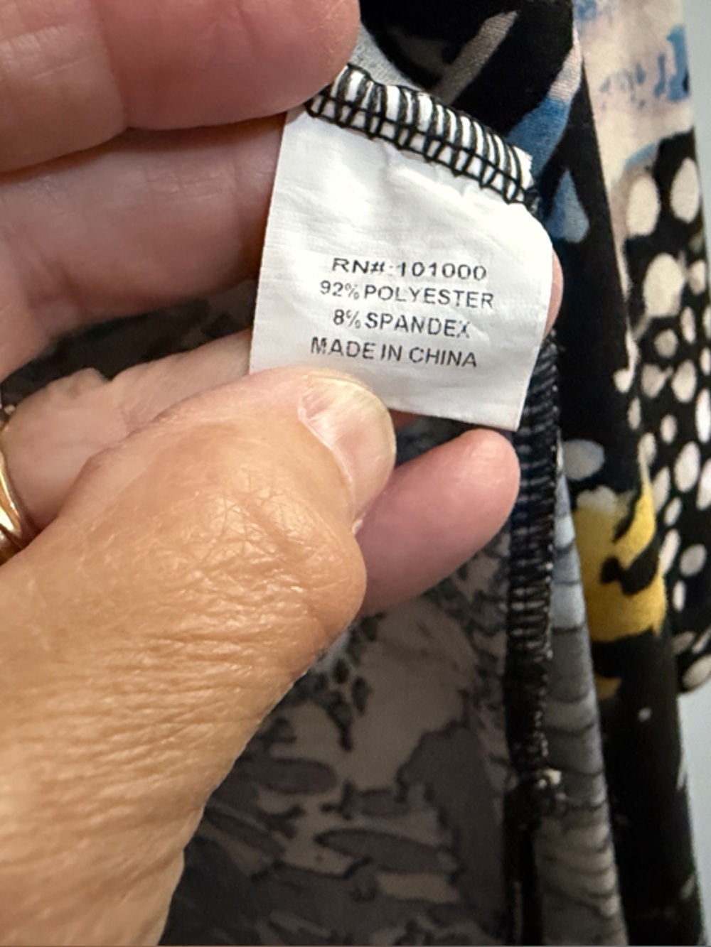 Long Open-Front Printed Duster Cardigan - Black Multi - Picture 3 of 5